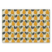 Cheerful Yellow Pear Illustration Border テーブルナンバー (裏面)