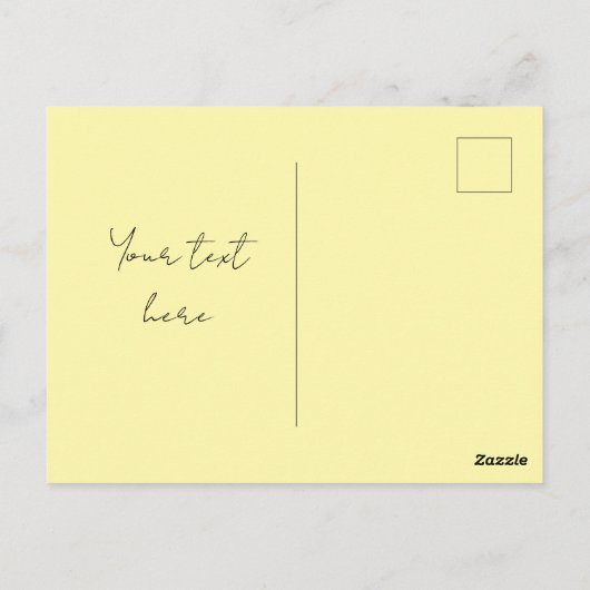 Cheerful Yellow Star Pattern Postcard ポストカード (裏面)