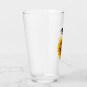 Cheerful Yellow Sunflower with Bee Personalized タンブラーグラス (右)