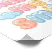 Cheerful "You Make Me Smile" Bubble Font ポスター (角)