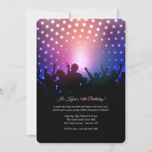 Cheering Friendsシルエット 招待状 (正面)