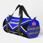 cheerleader bag, personalize blue, white & black  ダッフルバッグ (右コーナー)