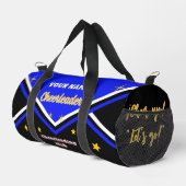 cheerleader bag, personalize blue, white & black  ダッフルバッグ (右コーナー)