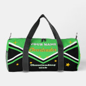 cheerleader bag, personalize green, white & black  ダッフルバッグ (裏面)