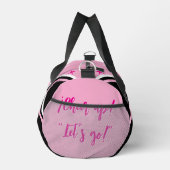 cheerleader bag, personalize pink, white & black  ダッフルバッグ (右)