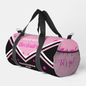 cheerleader bag, personalize pink, white & black  ダッフルバッグ (右コーナー)