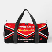 cheerleader bag, personalize red, white & black du ダッフルバッグ (裏面)