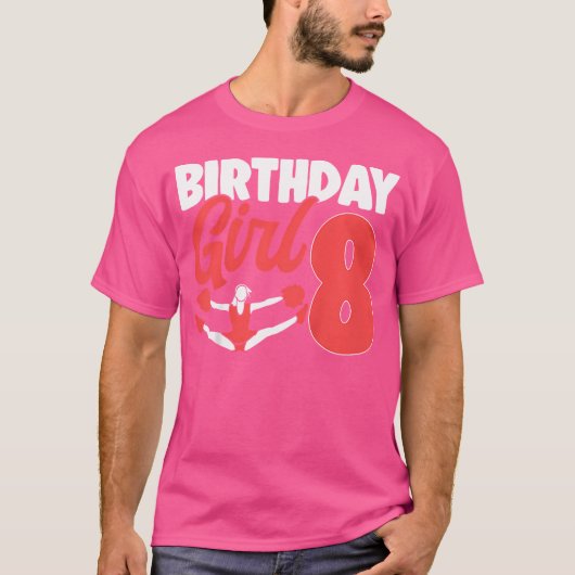 Cheerleader Birthday Cheer Girl Cute Cheerleading  Tシャツ (正面)