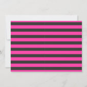 Cheerleader Birthday Photo Invitation  Pink Black 招待状 (裏面)