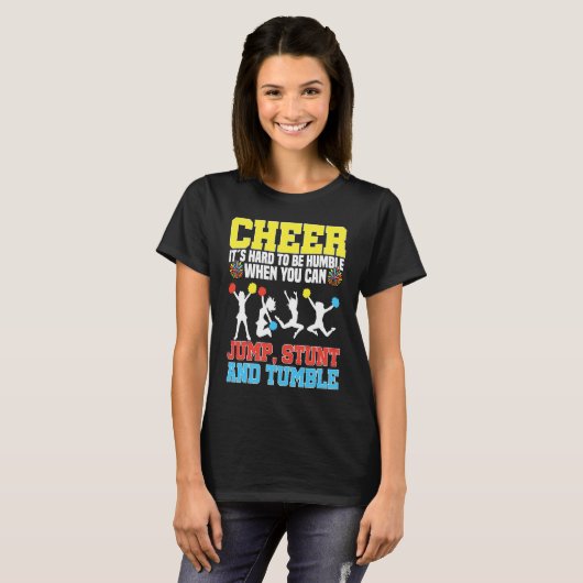 Cheerleader Cheerleading Cheer It´s hard to be Hu Tシャツ (正面フル)