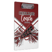 Cheerleader Coach - Maroon Red, Gary & White クリップボード (右)