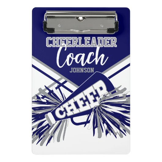 Cheerleader Coach - Navy Blue, Gary & White ミニクリップボード (正面)