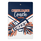 Cheerleader Coach - Navy Blue, Orange & White ミニクリップボード (裏面)