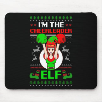 Cheerleader Elf Design Christmas Cheerleading  マウスパッド