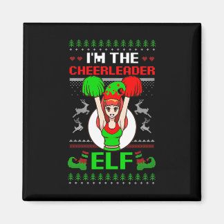 Cheerleader Elf Design Christmas Cheerleading  マグネット