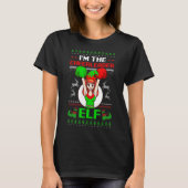 Cheerleader Elf Design Christmas Cheerleading  Tシャツ (正面)