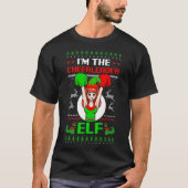 Cheerleader Elf Design Christmas Cheerleading  Tシャツ (正面)