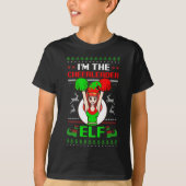 Cheerleader Elf Design Christmas Cheerleading  Tシャツ (正面)