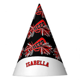 Cheerleader in Black, White and Red パーティーハット