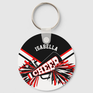 Cheerleader Spirit - Red, Black and White キーホルダー