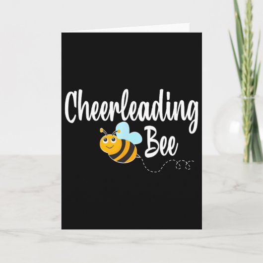Cheerleading Bee Cheerleader Funny Bumblebee  カード (正面)