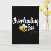 Cheerleading Bee Cheerleader Funny Bumblebee  カード (黄色い花)