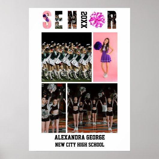 Cheerleading Cheer Graduation Senior Night ポスター (正面)