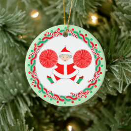 Cheerleading Cheerleader Holiday Gift セラミックオーナメント