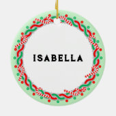 Cheerleading Cheerleader Holiday Gift セラミックオーナメント (裏面)