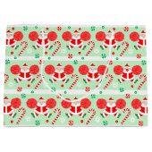 Cheerleading Christmas Holiday ラージペーパーバッグ (正面)