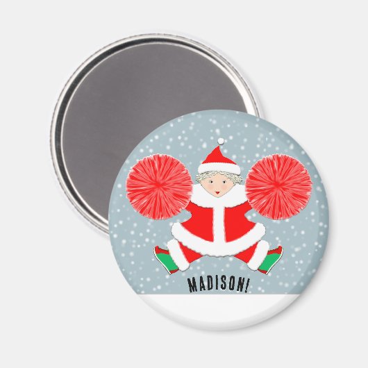 Cheerleading Christmas Stocking Stuffer マグネット (正面/裏面)