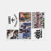 Cheerleading Class of 2023 4 Foto School Name フリースブランケット (正面(横))