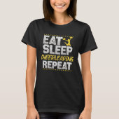 Cheerleading Eat Sleep Repeat Pompom Hobby Cheerle Tシャツ (正面)