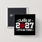 Cheerleading Graduation Quote Senior Class of 2027 缶バッジ (正面&裏面)