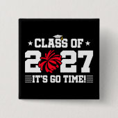 Cheerleading Graduation Quote Senior Class of 2027 缶バッジ (正面)