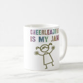 Cheerleading Is My Jam チアリーディングチーム コーヒーマグカップ (正面右)