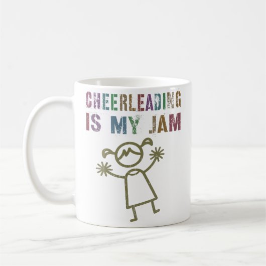 Cheerleading Is My Jam チアリーディングチーム コーヒーマグカップ (左)