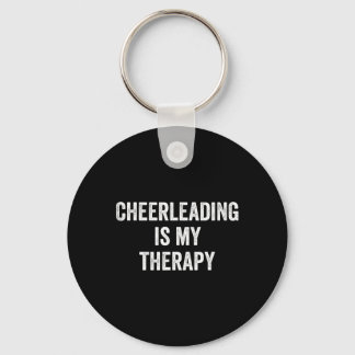 Cheerleading Is My Therapy Funny Saying Cheerleade キーホルダー