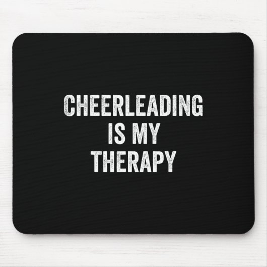 Cheerleading Is My Therapy Funny Saying Cheerleade マウスパッド (正面)