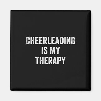Cheerleading Is My Therapy Funny Saying Cheerleade マグネット