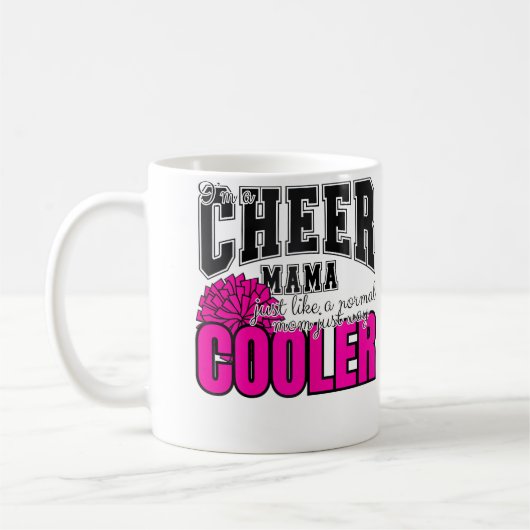 Cheerleading Mom Cheerleader Cheer Mom コーヒーマグカップ (左)