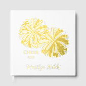 Cheerleading Pom Poms Personalized Foil Scrapbook ゲストブック (正面)