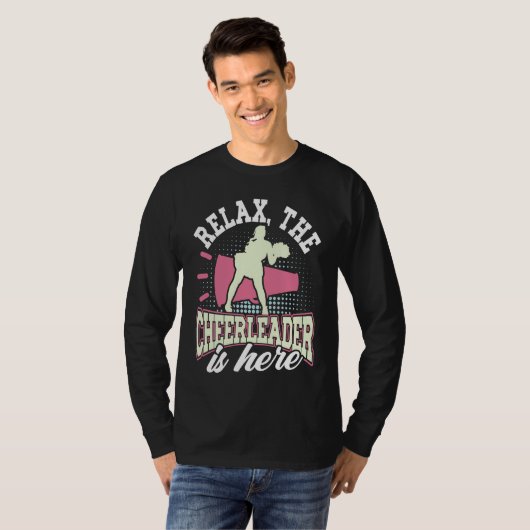 Cheerleading Relax The Cheerleader Is Here Cheer C Tシャツ (正面フル)