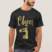 Cheerleading Script Cheer Dark Yellow Tシャツ (正面)