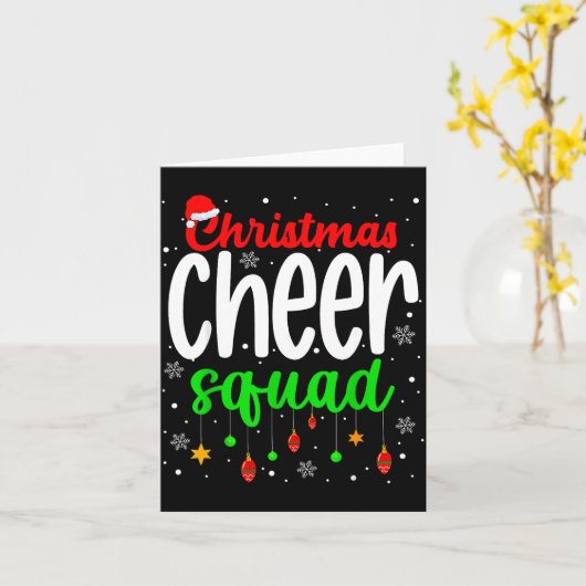 Cheerleading Srts Lover Christmas Cheer Squad  カード (黄色い花)