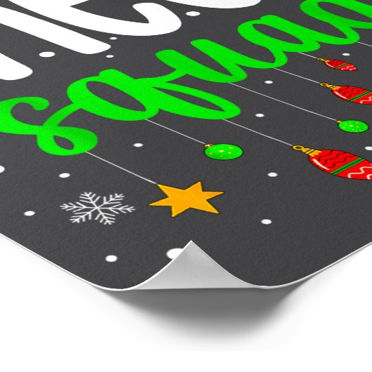 Cheerleading Srts Lover Christmas Cheer Squad  ポスター (角)