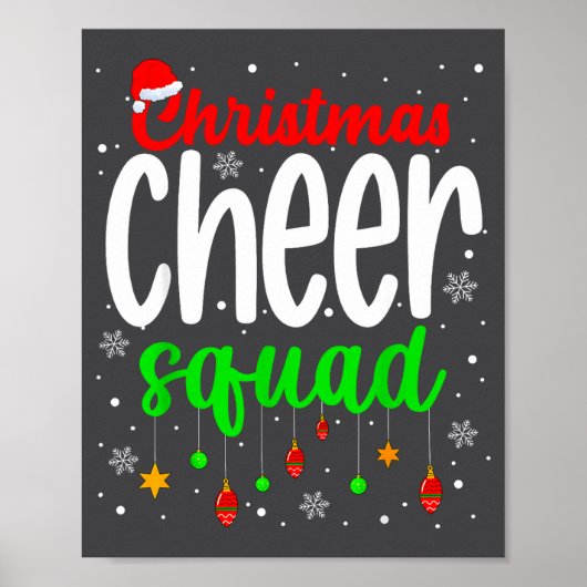 Cheerleading Srts Lover Christmas Cheer Squad  ポスター (正面)