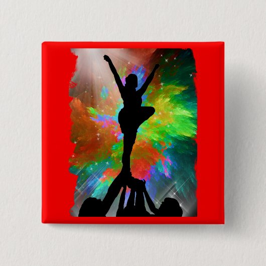 CheerleradersのColorburstの背景 缶バッジ (正面)