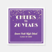Cheers! 20年クラス同窓会  スタンダードカクテルナプキン (正面)