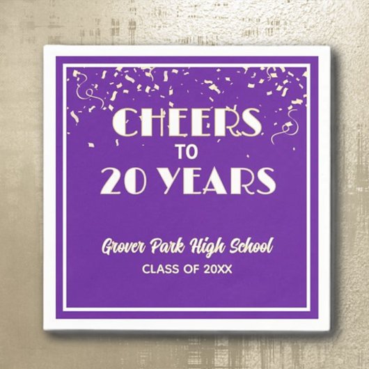 Cheers! 20年クラス同窓会  スタンダードカクテルナプキン